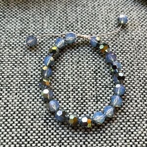🌙 Y2K Vintage Circa 2006 Iridescent Beaded Tie String Bracelet ✨